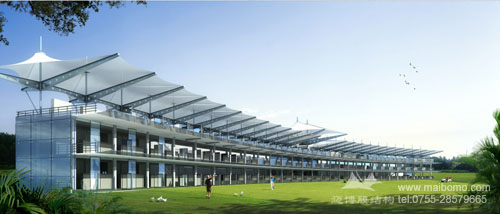 高爾夫發(fā)球臺膜結構一